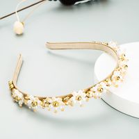 Koreanische Perle Strass Blume Dünnes Seitenstirnband sku image 3