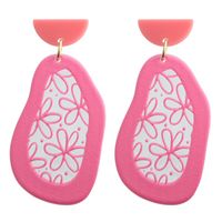 Fashion Geometric Color Flower Resin Earrings sku image 4