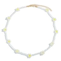 New Ethnic Style Acrylic Small Flower Beads Necklace Bracelet Set sku image 2