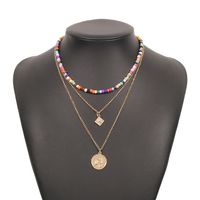 Bohemia Alloy Color Rice Beads Combination Necklace sku image 1
