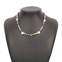 Bohemian Contrast Color Resin Beads Necklace sku image 4