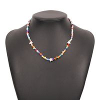 Bohemian Contrast Color Resin Beads Necklace sku image 5