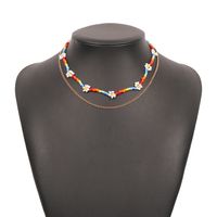 Bohemian Contrast Color Resin Beads Necklace sku image 7