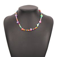 Bohemian Contrast Color Resin Beads Necklace sku image 1