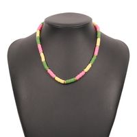 Bohemian Contrast Color Resin Beads Necklace sku image 17