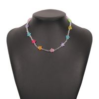 Bohemian Contrast Color Resin Beads Necklace sku image 15