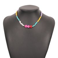 Bohemian Contrast Color Resin Beads Necklace sku image 2