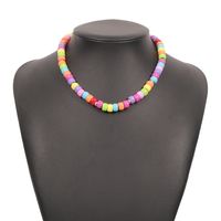 Bohemian Contrast Color Resin Beads Necklace sku image 16