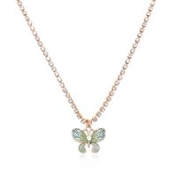 Fashion Claw Chain Butterfly Pendent Alloy Necklace sku image 1