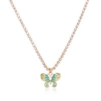 Fashion Claw Chain Butterfly Pendent Alloy Necklace sku image 4