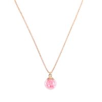 Simple Fluorescent Five-pointed Star Glass Ball Pendent Necklace sku image 1