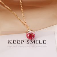 Simple Fluorescent Five-pointed Star Glass Ball Pendent Necklace sku image 6