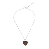 Simple Resin Stone Heart Pendent Necklace main image 3