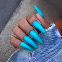 Fashion Pure Color Long Fake Nails sku image 3