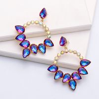 Fashion Diamond-studded Geometric Earrings main image 3