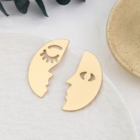Exaggerated Style Eyelashes Eyes Abstract Face Earrings main image 4