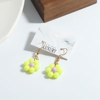Ethnic Style Color Bead Flower Earrings main image 3