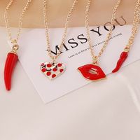 Fashion Heart 304 Stainless Steel Alloy Stoving Varnish 18K Gold Plated Women'S Necklace main image 1