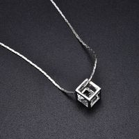 Korean Style Square Rubik's Cube Pendant Necklace main image 3