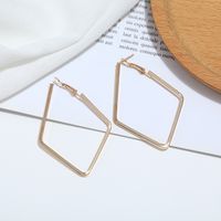 New Simple Metal Square Geometric Earrings main image 5