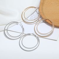 Simple Fashion Double-layer Circle Alloy Earrings main image 6