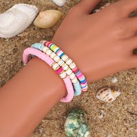 Bohemian Style Stainless Steel Colored Pottery Beaded Bracelet main image 5