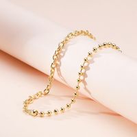 Simple Style Heart Shape Pendant Small Round Beads Chain Ot Buckle Necklace main image 4