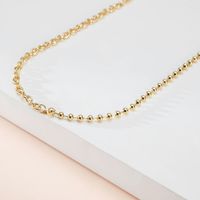 Simple Style Heart Shape Pendant Small Round Beads Chain Ot Buckle Necklace main image 5