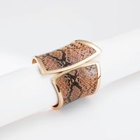 Fashion Wide-sided Snake-patterned Leather Bracelet main image 5