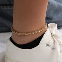 Fashion Flower 304 Stainless Steel Titanium Steel Plating No Inlaid 14K Gold Plated Women'S Anklet main image 1