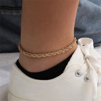 Fashion Flower 304 Stainless Steel Titanium Steel Plating No Inlaid 14K Gold Plated Women'S Anklet main image 2