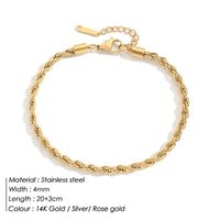 Fashion Flower 304 Stainless Steel Titanium Steel Plating No Inlaid 14K Gold Plated Women'S Anklet main image 3