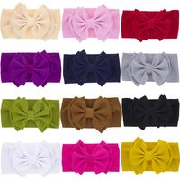 Fashion Children's Solid Color Double-layer Bowknot Hairband main image 4