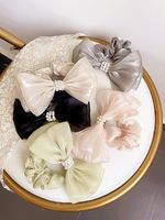 Korean Pearlescent Fabric Pearl Bow Knot Head Rope main image 1