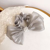 Korean Pearlescent Fabric Pearl Bow Knot Head Rope main image 6