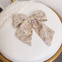 Korean Floral Ribbon Bow Steel Clip main image 5