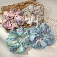 Korean Style Cute Flower Fabric Solid Color Head Rope Wholesale main image 4