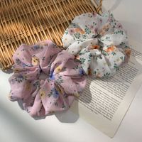 Korean Style Cute Flower Fabric Solid Color Head Rope Wholesale main image 5