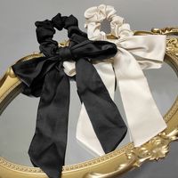 Simple Solid Color Rubber Band Bow Hair Scrunchies Wholesale main image 3