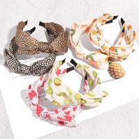 Simple Leopard Fruit Printing Knotted Headband main image 1