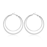 Simple Fashion Double-layer Circle Alloy Earrings sku image 2