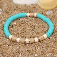Bohemian Style Stainless Steel Colored Pottery Beaded Bracelet sku image 1
