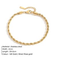 Fashion Flower 304 Stainless Steel Titanium Steel Plating No Inlaid 14K Gold Plated Women'S Anklet sku image 2