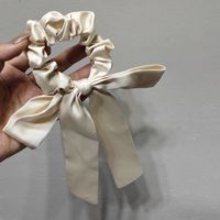 Simple Solid Color Rubber Band Bow Hair Scrunchies Wholesale sku image 2