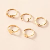 Nihaojewelry Schmuck Herz-mond-schmetterlings-ring-set Großhandel main image 3