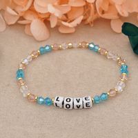 Ethnic Style Crystal Letter Acrylic Bracelet  Wholesale sku image 16
