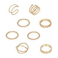 Conjunto De 15 Piezas De Anillo De Unión Cruzada De Corona Simple sku image 1