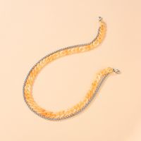 Retro Style Solid Color Chain Acrylic Necklace sku image 2