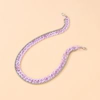 Retro Style Solid Color Chain Acrylic Necklace sku image 3