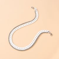 Retro Style Solid Color Chain Acrylic Necklace sku image 5